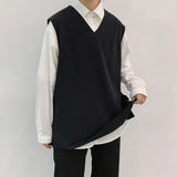 Tuxedo Vests Loose-Fitting Waistcoat Jacket Suit Casual Wear Versatile Retro Men