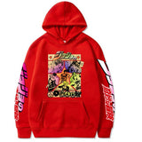 Jojo's Bizarrre Adventure Dressing Printing Velvet Padded Hooded Sweatshirt Men and Women