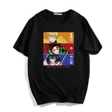 Anime TShirts Aesthetic Men's Shirt Anime Print Kimetsu No Yaiba Printed Crew Neck T-shirt Short Sleeves Bottoming Shirt