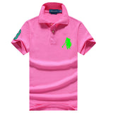USPA Shirts Golf Polo Men's Lapel Embroidery Horse Short Sleeve