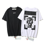 Ow Fashion Brand Cotton Round Neck Short Sleeve Tshirt Portrait Arrow Men'S Clothing Owt