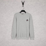 A Ape Print Sweatshirts Winter Men and Women Shark Logo Print round-Neck Pullover