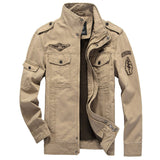 Men Fit Bomber Jacket Windbreaker Moto Street Coat Fall Winter Men's Jacket Military Suit Casual Coat plus Size Cotton Jacket