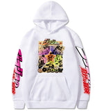 Jojo's Bizarrre Adventure Dressing Printing Velvet Padded Hooded Sweatshirt Men and Women