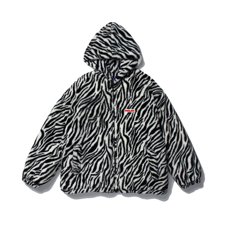 Zebra Men's plus Size Retro Sports Casual Top Baggy Coat Men Cotton Padded Jacket