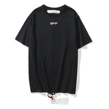 Ow Fashion Brand Cotton Round Neck Short Sleeve Tshirt Portrait Arrow Men'S Clothing Owt