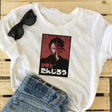 Anime TShirts Aesthetic Men's Shirt Anime Print plus Size Short Sleeve T-shirt Kimetsu No Yaiba