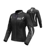Women's Motorcycle Jacket with Armor Women's Motorcycle Racing Suit Spring/Summer Breathable Mesh Cycling Clothing