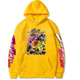 Jojo's Bizarrre Adventure Dressing Printing Velvet Padded Hooded Sweatshirt Men and Women