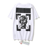 Ow Fashion Brand Cotton Round Neck Short Sleeve Tshirt Portrait Arrow Men'S Clothing Owt
