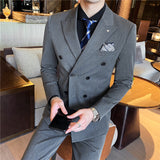 Mens Black Suit Men's Three-Piece Suit Casual Slim Fit Men's Small Suit
