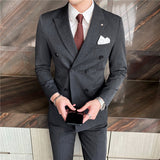 Mens Black Suit Men's Three-Piece Suit Casual Slim Fit Men's Small Suit