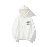 Autumn And Winter Colorful Stripes Logo Arrow Pattern Velvet Padded Hooded Sweatshirt