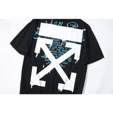 Ow Plus Size Casual Letter Arrow Short Sleeve Tshirt Owt