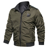 Men's Double-Sided Stand Collar Casual Double-Sided Baseball Collar Flying Men Bomber Jacket