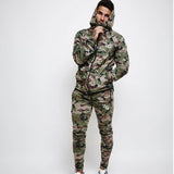 Gyms Fitness Mens Sports Hoodie Bodybuilding Workout Jogging Men′s Athletic Sweatshirts Sports and Leisure Sweater Men's Fitness Autumn and Winter Camouflage Hooded Jacket