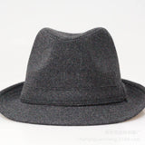 Fedora Hat Autumn and Winter Thickened Hat Woolen Top Hat Hat for the Elderly