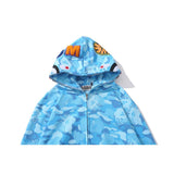 A Ape Print Hoodie Blue Jellyfish Ghost Fire Camouflage Shark Sweater Hooded Coat Casual Fashion Brand Zip Hoodie