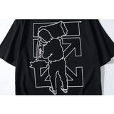 Arrow Print Short Sleeve Tshirt Casual And Comfortable Plus Size Men'S Clothing Owt