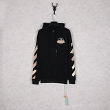 Autumn Off Classic Arrow Strip Pullover Hooded Sweater