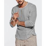 Winter Men's Long Sleeve round Neck Openwork Knitted Top Casual Sports Sweater Men Pullover Sweaters