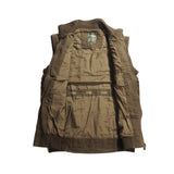 Men Utility Vest Work Zipper Tactical Work Vest Slim Pocket Jacket Vest Outdoor Casual Casual and Comfortable