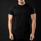 Slim Fit Muscle Gym Men T Shirt Men Rugged Style Workout Tee Tops Muscle Workout Brothers Summer Trendy Sports Loose Short Sleeve round Neck Cotton Printed T-shirt