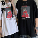 Harajuku Clothing Men's Tshirt Classic Retro Shirts Summer Printed Short-Sleeved T-shirt Men's and Women's Tops Tide