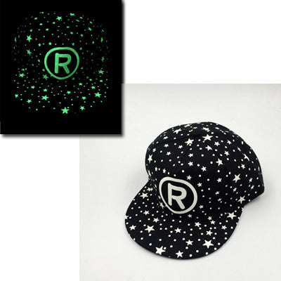 Wolf Print Cap Fluorescent Cap Exo Couple Tide Hip-Hop Cap Luminous Cap Baseball Cap