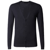 Men Casual Jacket Slim Coat Men's Slim-Fit Cardigan Sweater Solid Color Knitwear Fashion Slim-Fit Cardigan