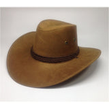 Wester Hats Suede Outdoor Sun Hat Men's Riding Hat Big Brim Cowboy Hat