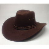 Wester Hats Suede Outdoor Sun Hat Men's Riding Hat Big Brim Cowboy Hat