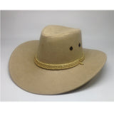Wester Hats Suede Outdoor Sun Hat Men's Riding Hat Big Brim Cowboy Hat