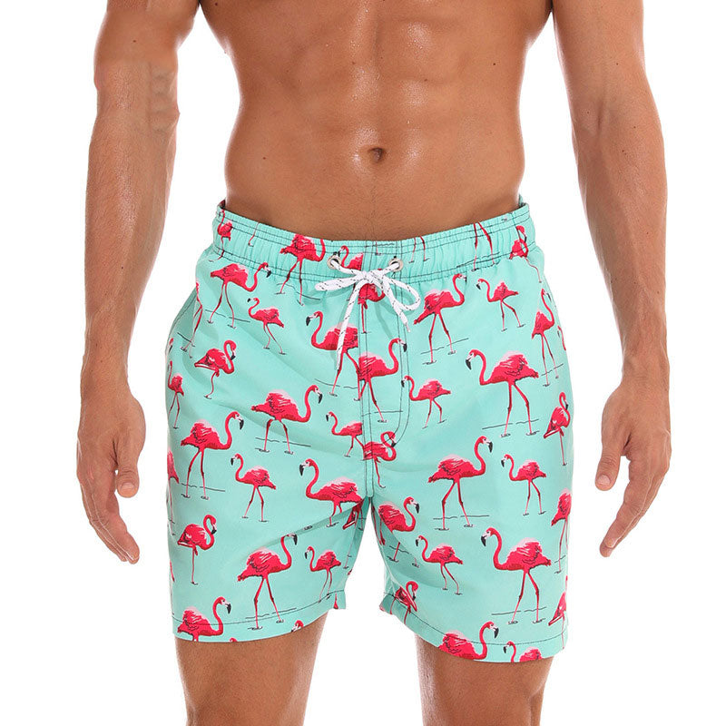 Mens Swim Trunk Summer Loose Printed Sports Shorts Casual Men's Beach Pants