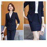 Women Pants Suit Uniform Designs Formal Style Office Lady Bussiness Attire Spring and Autumn Style In Pink Fashion Business Tailored Suit Formal Clothes