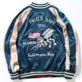 Kanye Bomber Jacket Embroidery Thickening Two-Sided Wear