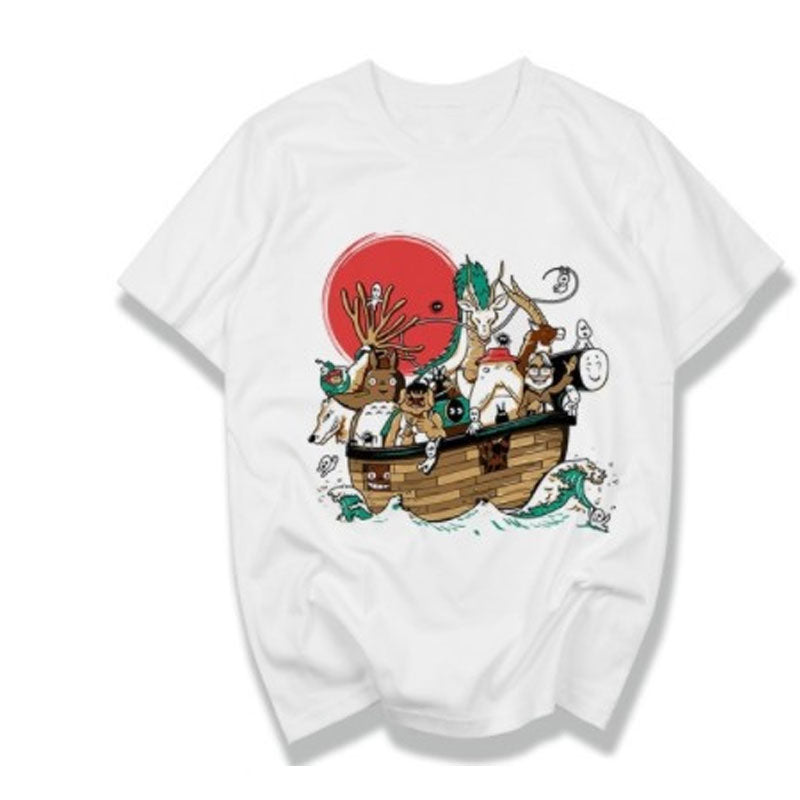 Anime Tshirts Aesthetic Men's Shirt Artistic Short Sleeve Men's Anime Print plus Size Fashion Men's Clothing