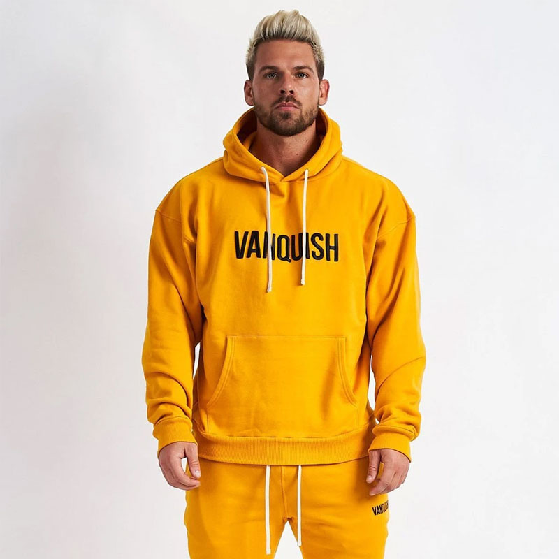 Gyms Fitness Men Sports Hoodie Bodybuilding Workout Jogging Men's Athletic Sweatshirts Sports Jacket Men's Casual Running Basketball Loose Pullover Hooded Sweater
