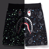 A Ape Print for Kids Shorts Casual Pants Camouflage Luminous Shark Shorts Sweatpants Medium and Small Boys Children's Clothing