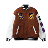 Varsity Jacket for Men Baseball Jackets Men's Clothing Autumn and Winter Leisure Retro Couple Loose Trendy