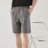 Men Bermuda Shorts Men's Youth Straight Suit Pants Summer Business Casual Shorts