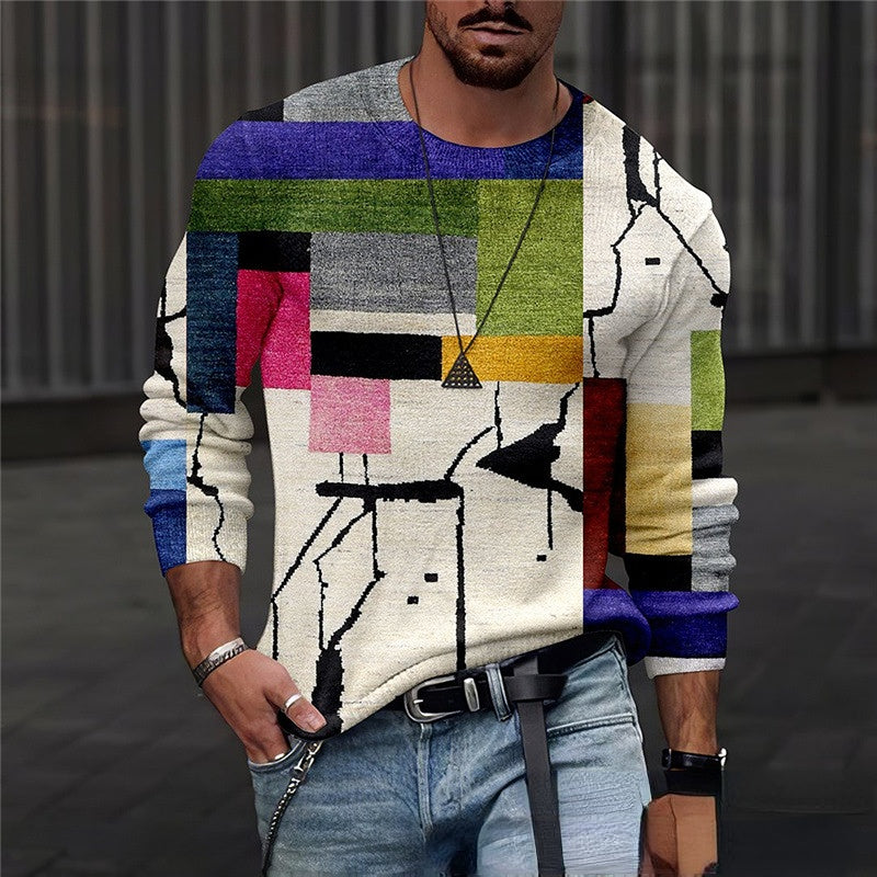3D T Shirt 3D Geometric Color Matching