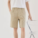 Men Bermuda Shorts Men's Youth Straight Suit Pants Summer Business Casual Shorts