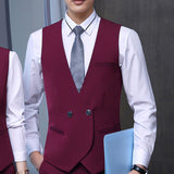 Mens Dress Vests Business Waistcoat Vest Suit Fall Men's Clothing