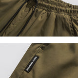 Men Cargo Shorts Summer Retro Trendy Breathable Large Workwear with Pocket Shorts Loose Cropped Pants Beach Pants Men