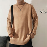 Winter Men's Solid Color Turtleneck Pullover Knitwear Sweater Large Size Fashion Trend Casual Simple Bottoming Shirt Men Pullover Sweaters