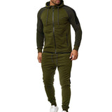Men Tracksuit Set Jogging Suits Mens Autumn and Winter Large Size Men's Striped Stitching Casual Suit Sports Suit Men