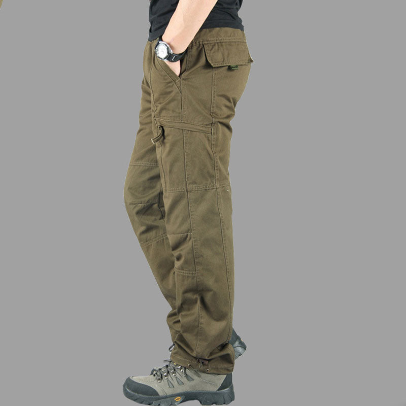 Baggy Cargo Pants for Men Men's Spring and Autumn Wear Multi-Pocket Cargo Pants Trousers Multifunctional Loose Outdoor Men's Casual Pants Cotton Pants