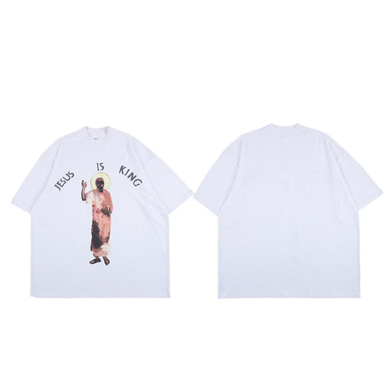Kanye West Jesus Is King't Shirt Men's and Women's Short-Sleeved T-shirt