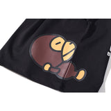 A Ape Print for Kids T Shirt Banana Stamp Boys and Girls Children's Cotton Short-Sleeved T-shirt